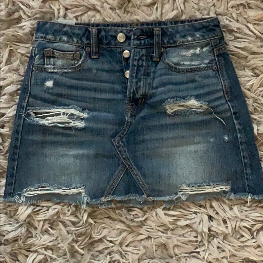 american eagle jean skirt